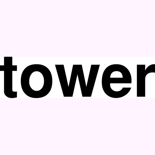 tower　目隠し分別ダストワゴン3分別　ブラック